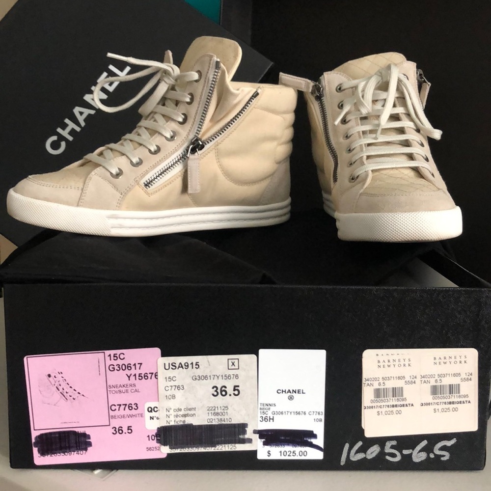 Chanel sneakers beige/white size 36.5